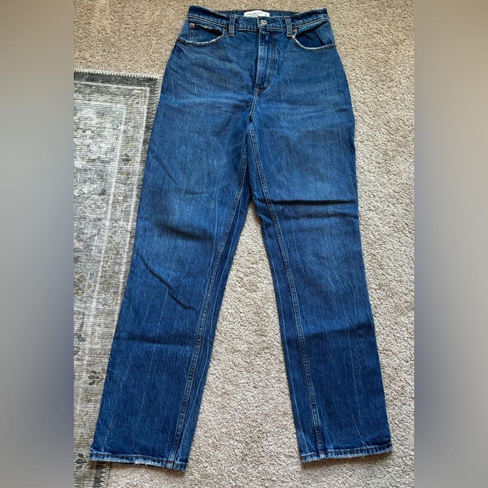 Abercrombie & Fitch Dark Blue High-Rise Jeans